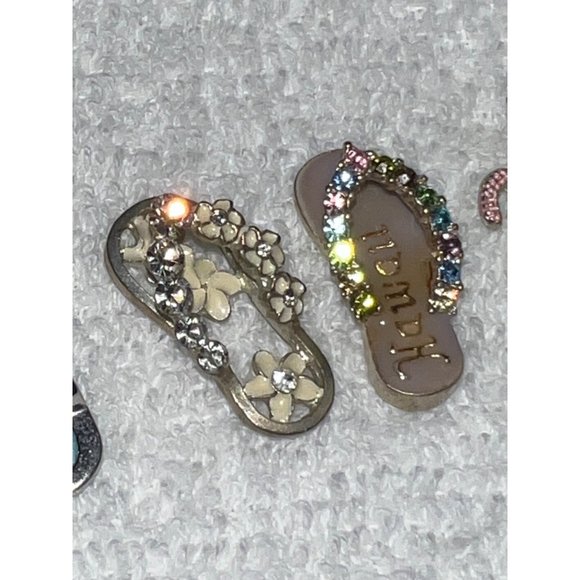 Vintage Lia Sophia Silver Flip Flop and Turtle Charms - Picture 4 of 9